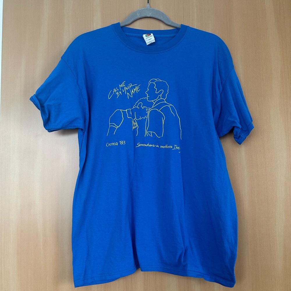 RARE Call Me By Your Name Blue Graphic T-Shirt Bought in Crema!